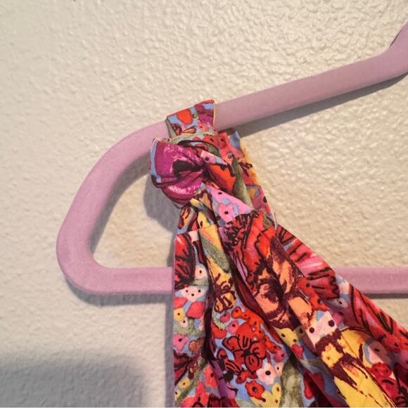 Dress Forum Revolve Pink Floral One Shoulder Wrap Dress Womens S Mini Beachy - Picture 12 of 12